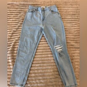 Cotton On Light Blue Ripped Mom Jeans